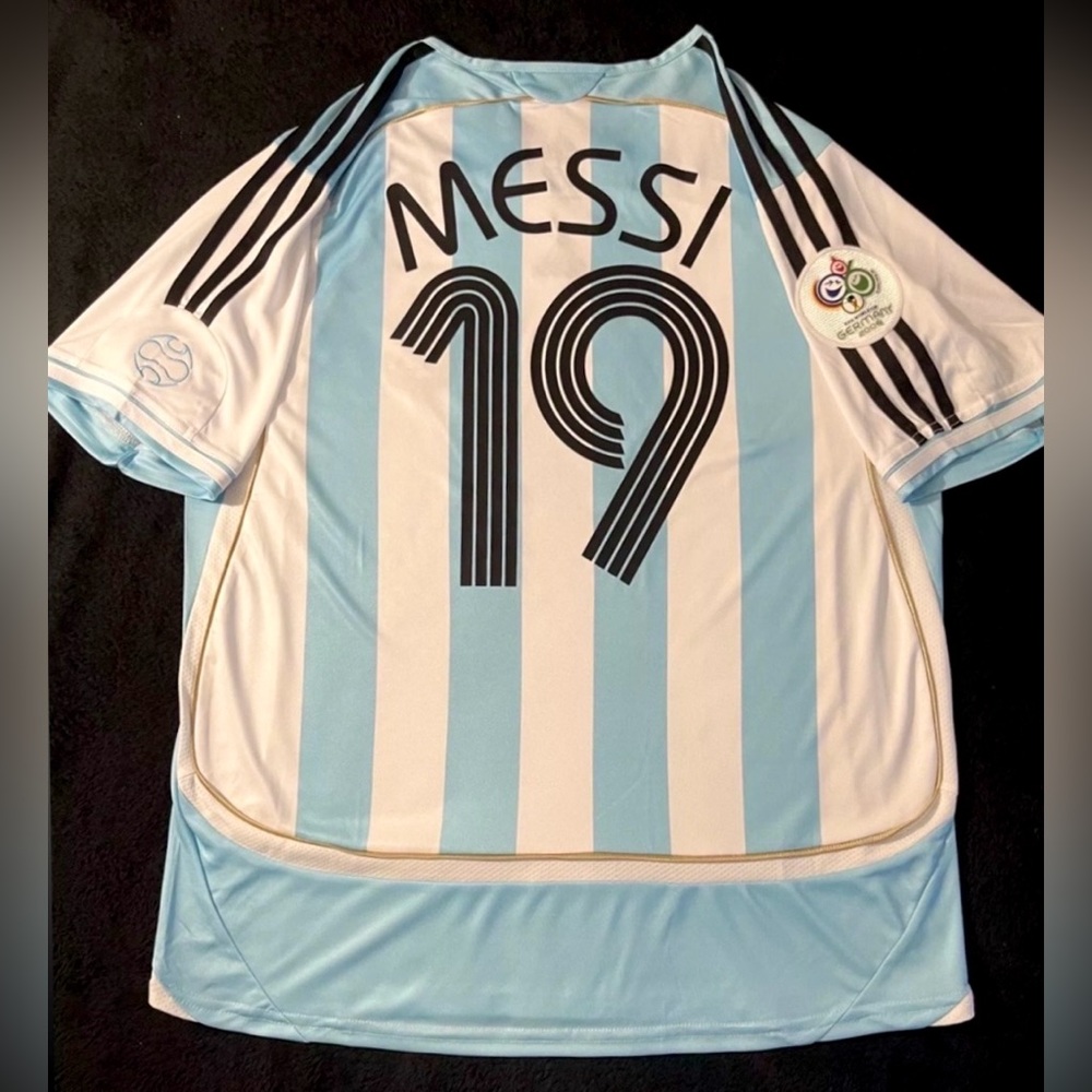 Messi #19 Argentina 2006 World Cup Retro Soccer Jersey Home